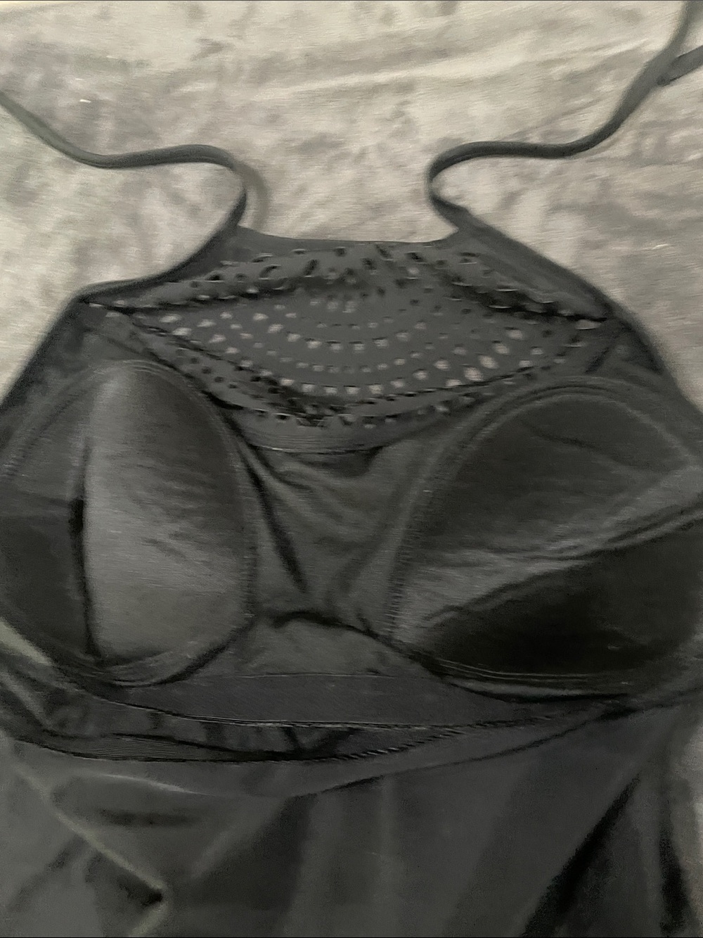 Merona Black High-Neck One-Piece Swimsuit - Picture 3 of 11